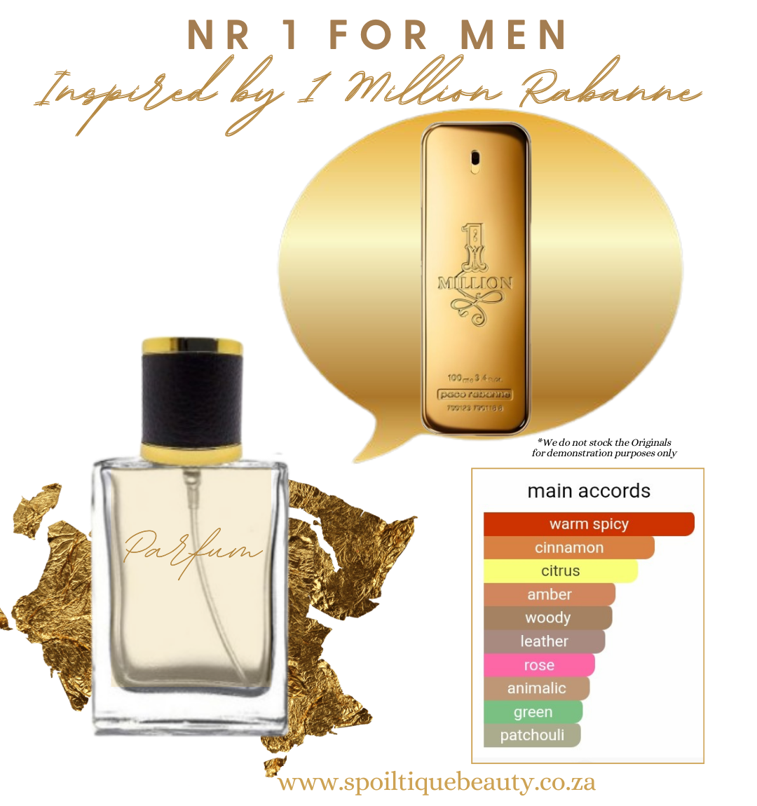 Nr 1 For Men Parfum ~ Inspired by 1 Million Paco Rabanne