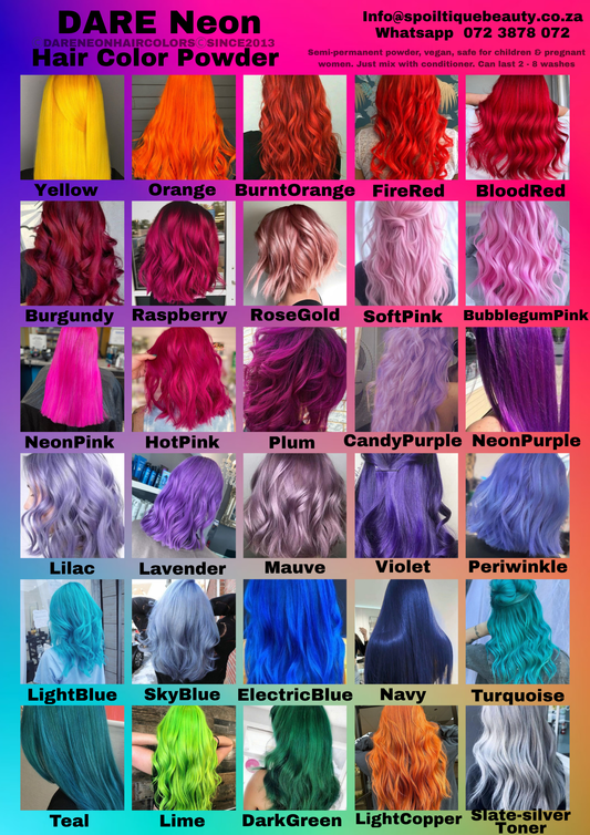 DARE Neon Hair Color powders