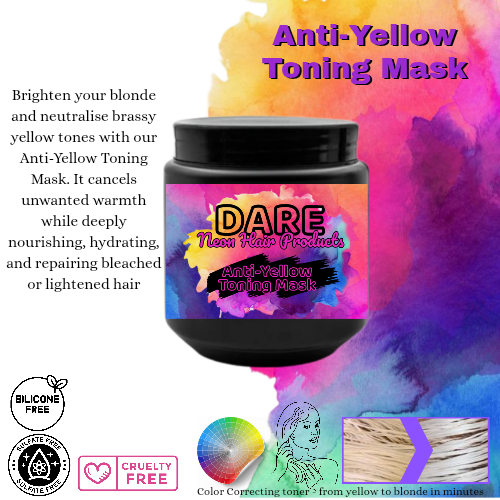 Anti-yellow hair toning mask