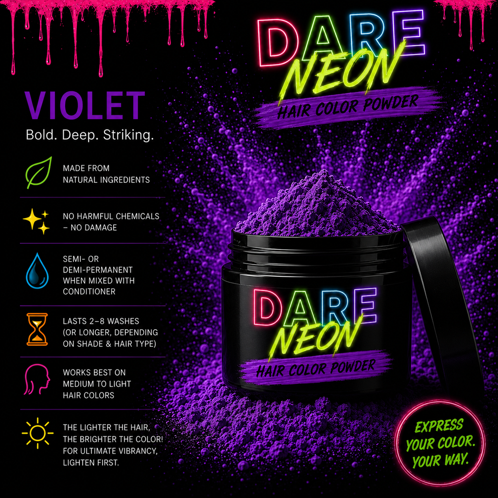 Violet | DARE Neon Hair Color Powder