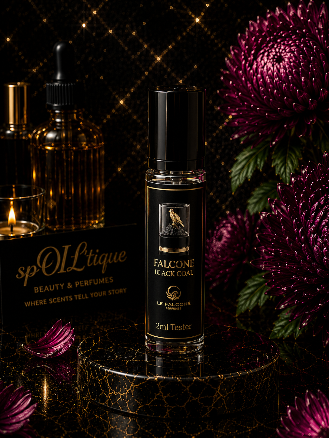 Falcone Black Coal Perfume Tester | Le Falconé