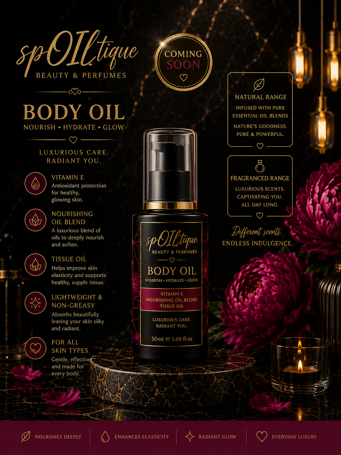 Vanilla - esScentOIL Perfumed Body Oil 50ml
